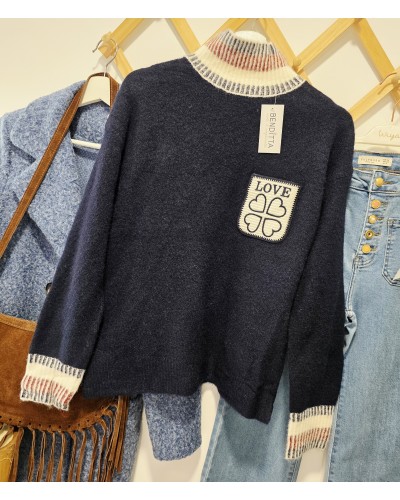 Jersey Bolsillo Love / Marino