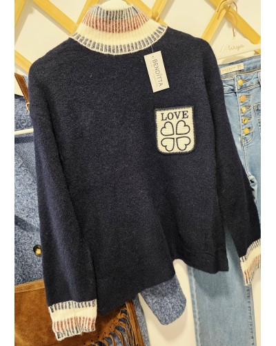 Jersey Bolsillo Love / Marino