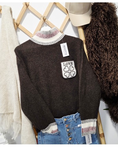 Jersey Bolsillo Love / Marrón