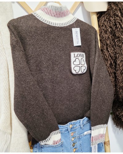 Jersey Bolsillo Love / Marrón