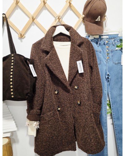 Chaquetón Doble Botonadura / Marrón