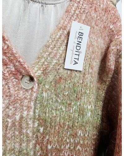 Cardigan Degradado Melocotón / Verde