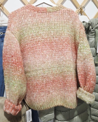 Cardigan Degradado Melocotón / Verde