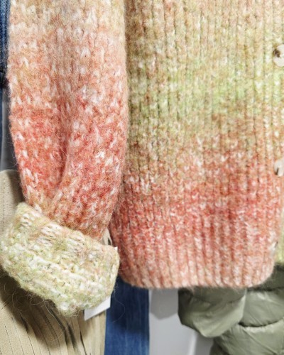 Cardigan Degradado Melocotón / Verde