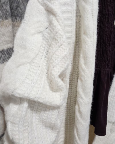 Cardigan Punto / Ochos Hueso