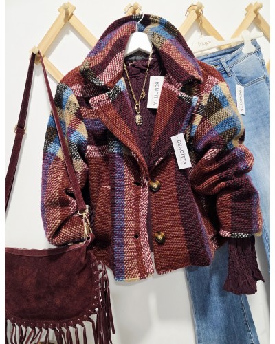 Chaquetón Corto Lana / Burdeos