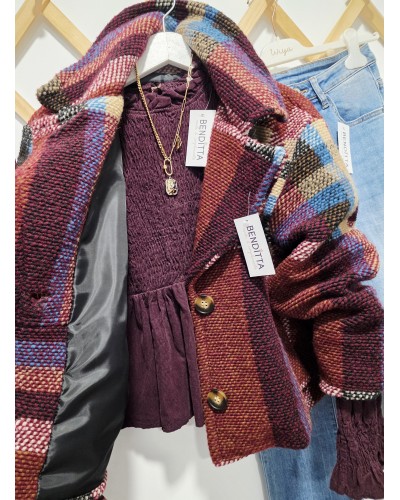 Chaquetón Corto Lana / Burdeos