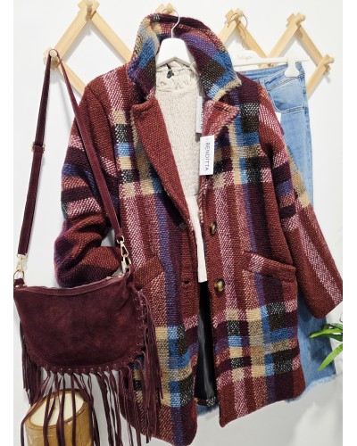 Chaquetón Largo Lana / Burdeos