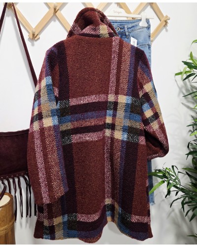 Chaquetón Largo Lana / Burdeos