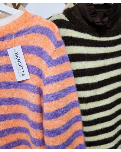 Jersey Rayas Marrón / Amarillo Pastel