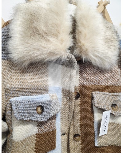 Chaquetón Corto Pelo / Lana Camel