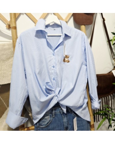 Camisa Mil Rayas / Oso Bordado