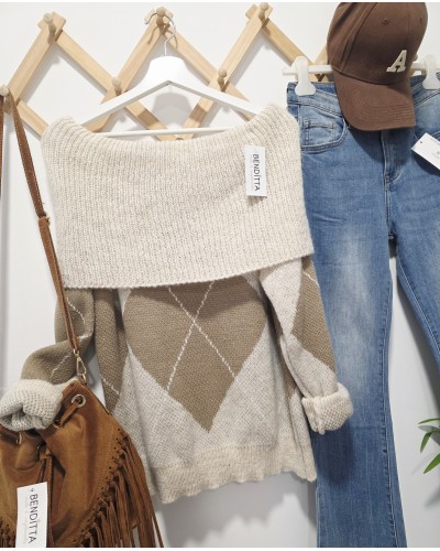 Jersey Bardot Rombos