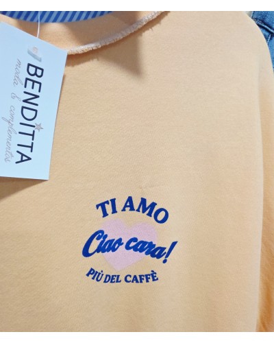 Sudadera Ti Amo Naranja