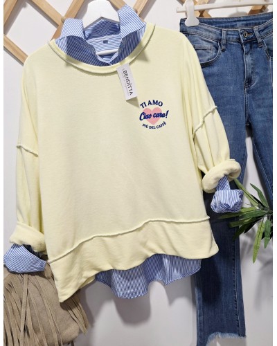 Sudadera Ti Amo Amarillo