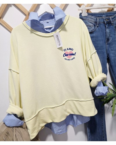 Sudadera Ti Amo Amarillo