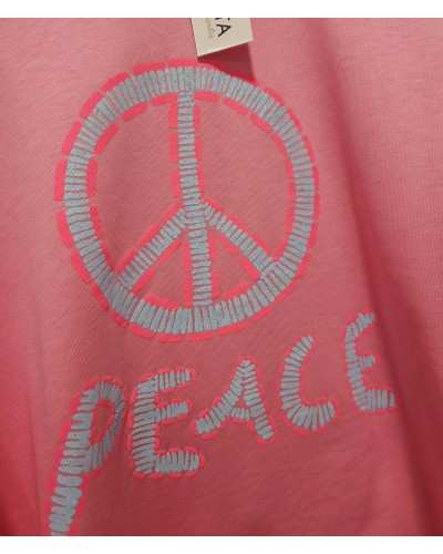 Sudadera Oversize / Peace Rosa