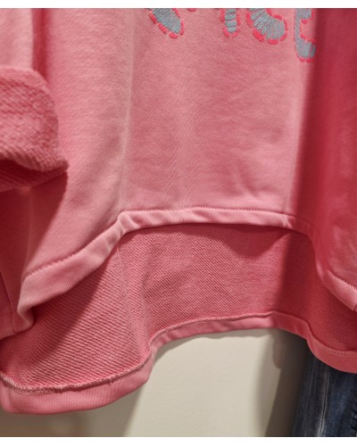Sudadera Oversize / Peace Rosa