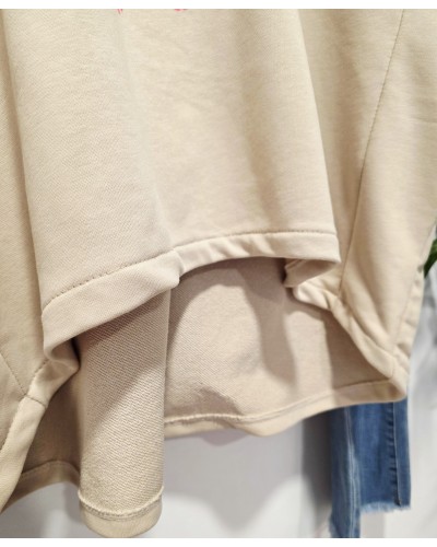 Sudadera Oversize / Peace Tostado