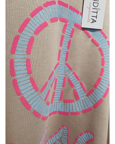 Sudadera Oversize / Peace Tostado
