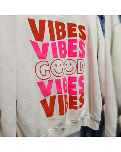 Sudadera Good Vibes Crudo
