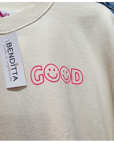Sudadera Good Vibes Crudo