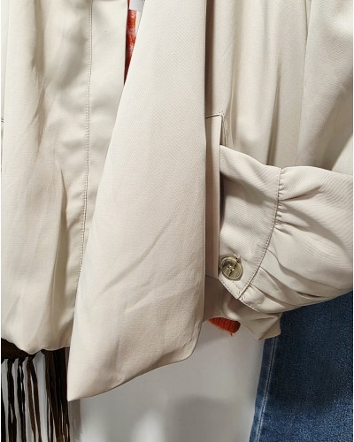 Cazadora Cuello Envolvente Piedra