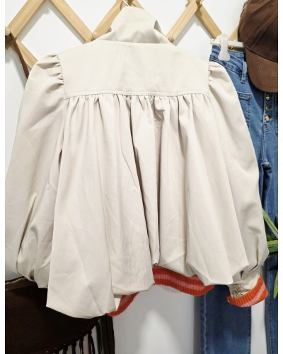 Cazadora Cuello Envolvente Piedra