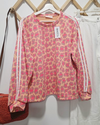 Sudadera Leo / Franjas Naranja