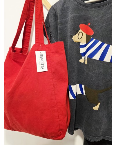 Maxi Shopper Tela / Rojo