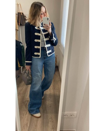 Chaqueta Militar Alamares / Azul Marino