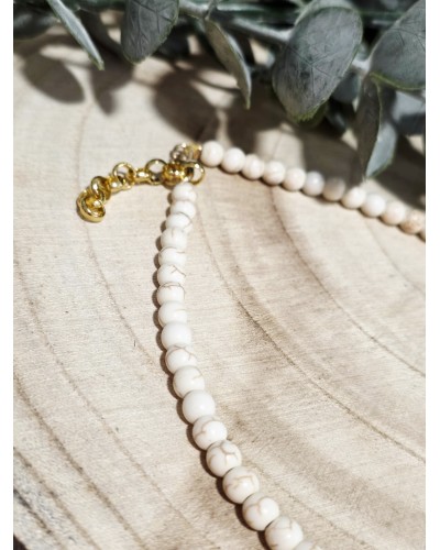 Collar Cuentas / Cruz Rosa