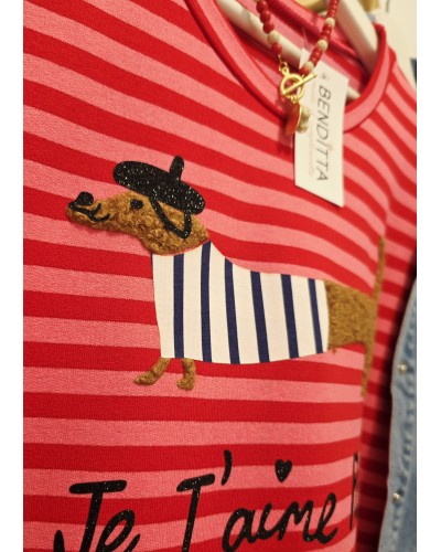 Camiseta Teckel / París Rojo