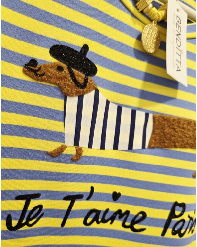 Camiseta Teckel / París Amarillo