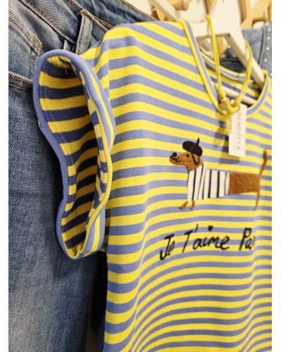 Camiseta Teckel / París Amarillo