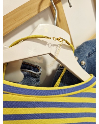 Collar Cordón / Moneda Amarillo