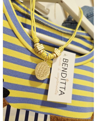 Collar Cordón / Moneda Amarillo