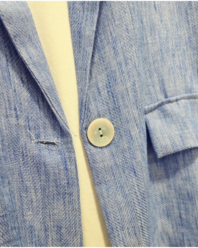 Blazer Lino Azul