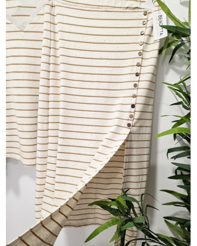 Conjunto Rayas Camel