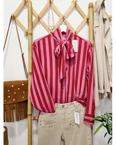 Blusa Lazo / Rayas Rojo