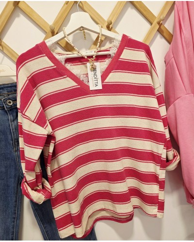 Jersey Fino / Puntilla Fucsia