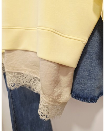 Sudadera Bajo Lencero / Amarillo