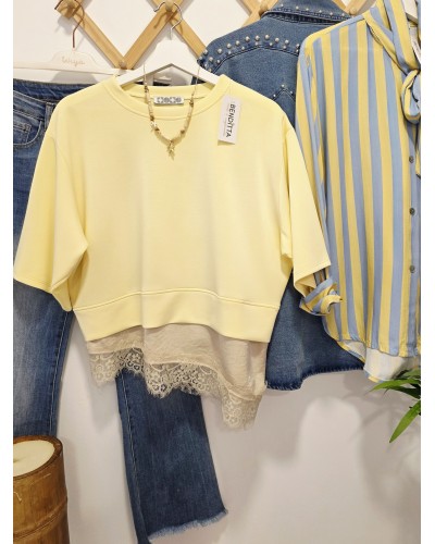 Sudadera Bajo Lencero / Amarillo