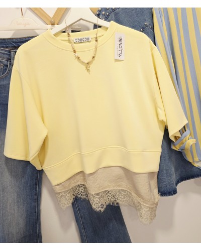 Sudadera Bajo Lencero / Amarillo