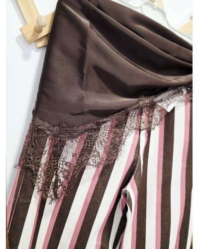 Jeans Rayas Rosa / Marrón