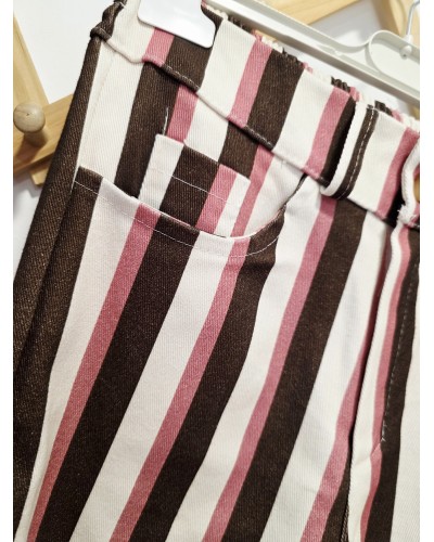 Jeans Rayas Rosa / Marrón