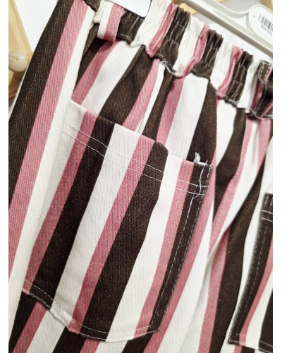 Jeans Rayas Rosa / Marrón