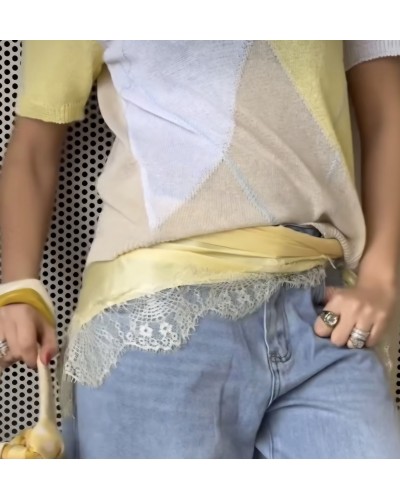 Pañuelo Lencero / Puntilla Amarillo