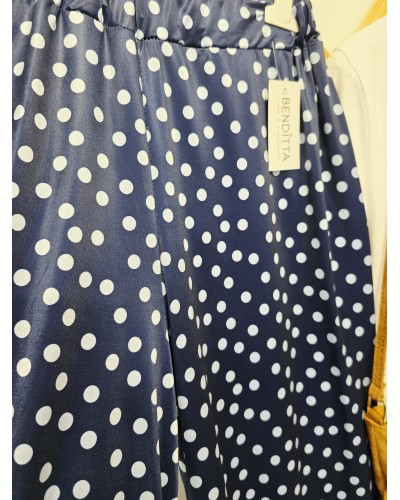 Pantalón Fluido / Lunares Azul