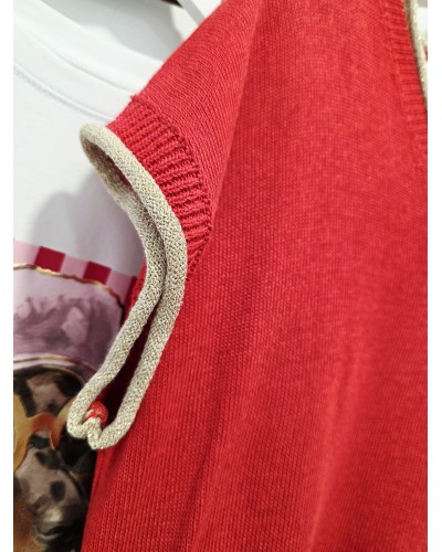 Jersey Ribete Dorado / Rojo